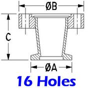 6.00"" OD Conflat to NW40 Conical Reducer (600xNW40 - CR - VE) - Chemtech Scientific Incorporated