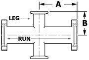 6.00"" OD Conflat To NW40 Reducing Cross (600xNW40 - RWX) - Chemtech Scientific Incorporated