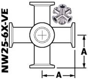 6 - WAY Cross, NW25 (NW25 - 6X - VE) - Chemtech Scientific Incorporated