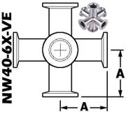 6 - WAY Cross, NW40 (NW40 - 6X - VE) - Chemtech Scientific Incorporated
