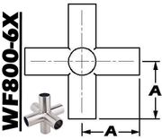 6-Way Cross Weld Body (8.00" Tube OD) WF800-6X