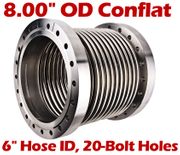 8.00" Flexible Metal Hose 8.00" OAL (800 - MH8) - Chemtech Scientific Incorporated