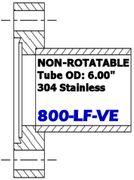 8.00" OD CF Half Nipple Non-Rotatable 800-LF-VE