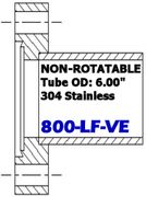 8.00" OD CF Half Nipple Non - Rotatable 800 - LF - VE - Chemtech Scientific Incorporated