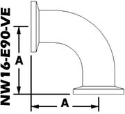 90 Degree Elbow, NW16 (NW16 - E90 - VE) - Chemtech Scientific Incorporated