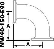 90 Degree Elbow, NW40 (NW40-150-E90)