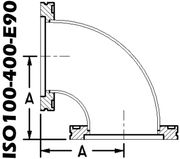 90° Elbow, ISO100 (ISO100 - 400 - E90) - Chemtech Scientific Incorporated