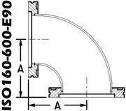 90° Elbow, ISO160 (ISO160 - 600 - E90) - Chemtech Scientific Incorporated