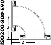 90° Elbow, ISO200 (ISO200 - 800 - E90) - Chemtech Scientific Incorporated