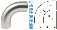90° Elbow With Tangent Tube OD: 4.00" (WF400 - E90 - T) - Chemtech Scientific Incorporated