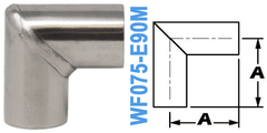 90° Mitered Elbow TUBE OD: 0.75" WF075 - E90M - Chemtech Scientific Incorporated