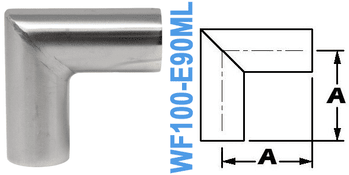 90° Mitered Elbow TUBE OD: 1.00" WF100-E90ML