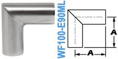 90° Mitered Elbow TUBE OD: 1.00" WF100 - E90ML - Chemtech Scientific Incorporated