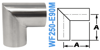 90° Mitered Elbow TUBE OD: 2.50" WF250 - E90M - Chemtech Scientific Incorporated