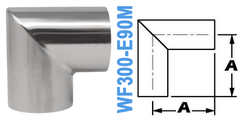 90° Mitered Elbow TUBE OD: 3.00" WF300 - E90M - Chemtech Scientific Incorporated