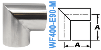 90° Mitered Elbow TUBE OD: 4.00" WF400-E90-M