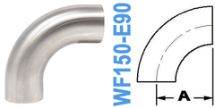 90° Radius Elbow Tube OD: 1.50" (WF150 - E90 - OS) - Chemtech Scientific Incorporated