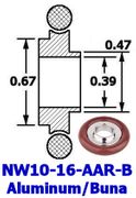 Aluminum Adaptive Centering Ring NW10 To NW16 (NW10 - 16 - AAR - B) - Chemtech Scientific Incorporated