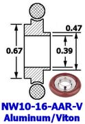 Aluminum Adaptive Centering Ring NW10 To NW16 (NW10-16-AAR-V)