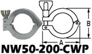 Aluminum Wing Clamp Fits: NW50 (NW50 - 200 - CWP) - Chemtech Scientific Incorporated