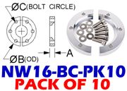 Bulkhead Clamp Fits: NW10 & NW16 (NW16 - BC - PK10) - Chemtech Scientific Incorporated