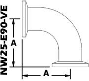 90 Degree Elbow, NW25 (NW25 - E90 - VE) - Chemtech Scientific Incorporated
