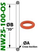 NW25 Silicone O - Ring (NW25 - 100 - OS) - Chemtech Scientific Incorporated