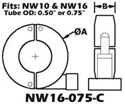 CNC Machined Clamp Fits: NW10 & NW16 (NW16 - 075 - C) - Chemtech Scientific Incorporated