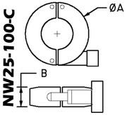 CNC Machined Clamp Fits: NW25 (NW25 - 100 - C) - Chemtech Scientific Incorporated