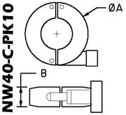 CNC Machined Clamp Fits: NW40 (NW40 - C - PK10) - Chemtech Scientific Incorporated