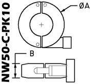 CNC Machined Clamp Fits: NW50 (NW50 - C - PK10) - Chemtech Scientific Incorporated