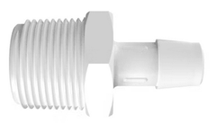 CS64846 1/2" Tube ID x 3/4" NPT Natural Kynar - Chemtech Scientific Incorporated