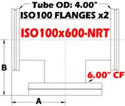 ISO100 To 6.00" OD Conflat Non - Reducing Tee ISO100x600 - NRT - Chemtech Scientific Incorporated