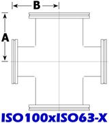 ISO100 to ISO63 Reducing Cross (ISO100xISO63-X)