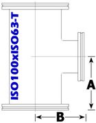 ISO100 to ISO63 Reducing Tee (ISO100xISO63 - T) - Chemtech Scientific Incorporated