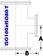 ISO100 to ISO80 Reducing Tee (ISO100xISO80 - T) - Chemtech Scientific Incorporated