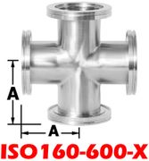 ISO160 Cross, 4-Way (ISO160-600-X)