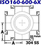 ISO160 Cross, 6-Way (ISO160-600-6X)