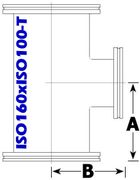 ISO160 to ISO100 Reducing Tee (ISO160xISO100-T)