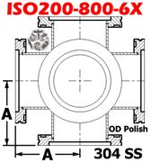 ISO200 Cross, 6 - Way (ISO200 - 800 - 6X) - Chemtech Scientific Incorporated
