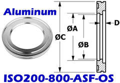 ISO200 Short Weld Flange Aluminum (ISO200 - 800 - ASF - OS) - Chemtech Scientific Incorporated