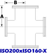 ISO200 to ISO160 Reducing Cross (ISO200xISO160 - X) - Chemtech Scientific Incorporated