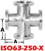 ISO63 Cross, 4-Way (ISO63-250-X)