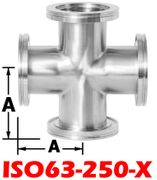 ISO63 Cross, 4 - Way (ISO63 - 250 - X) - Chemtech Scientific Incorporated