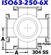 ISO63 Cross, 6-Way (ISO63-250-6X)