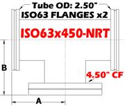 ISO63 To 4.50" OD Conflat Non-Reducing Tee ISO63x450-NRT