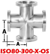 ISO80 Cross, 4 - Way (ISO80 - 300 - X - OS) - Chemtech Scientific Incorporated