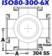 ISO80 Cross, 6-Way (ISO80-300-6X)