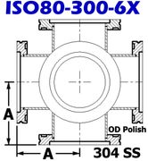 ISO80 Cross, 6 - Way (ISO80 - 300 - 6X) - Chemtech Scientific Incorporated