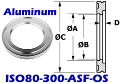 ISO80 Short Weld Flange Aluminum (ISO80 - 300 - ASF - OS) - Chemtech Scientific Incorporated